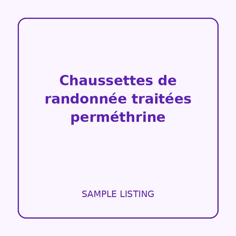Chaussettes de randonnée traitées perméthrine - Sample Protect