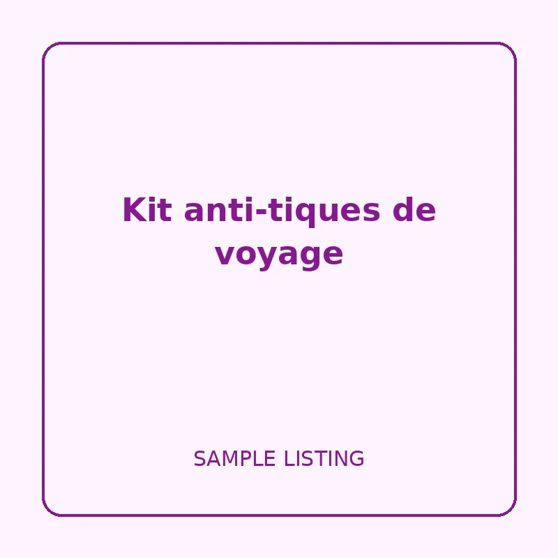 Kit anti-tiques de voyage - Sample Care