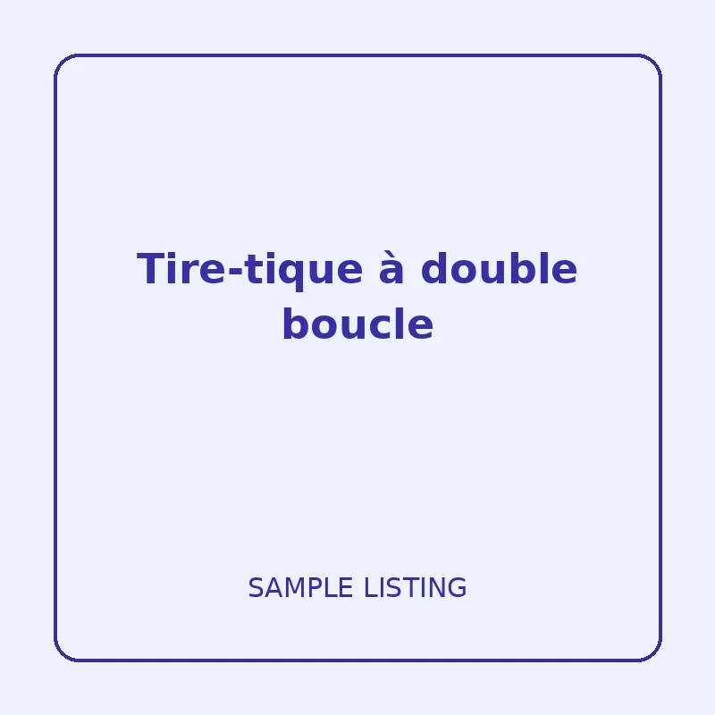Tire-tique à double boucle - Sample Outdoors