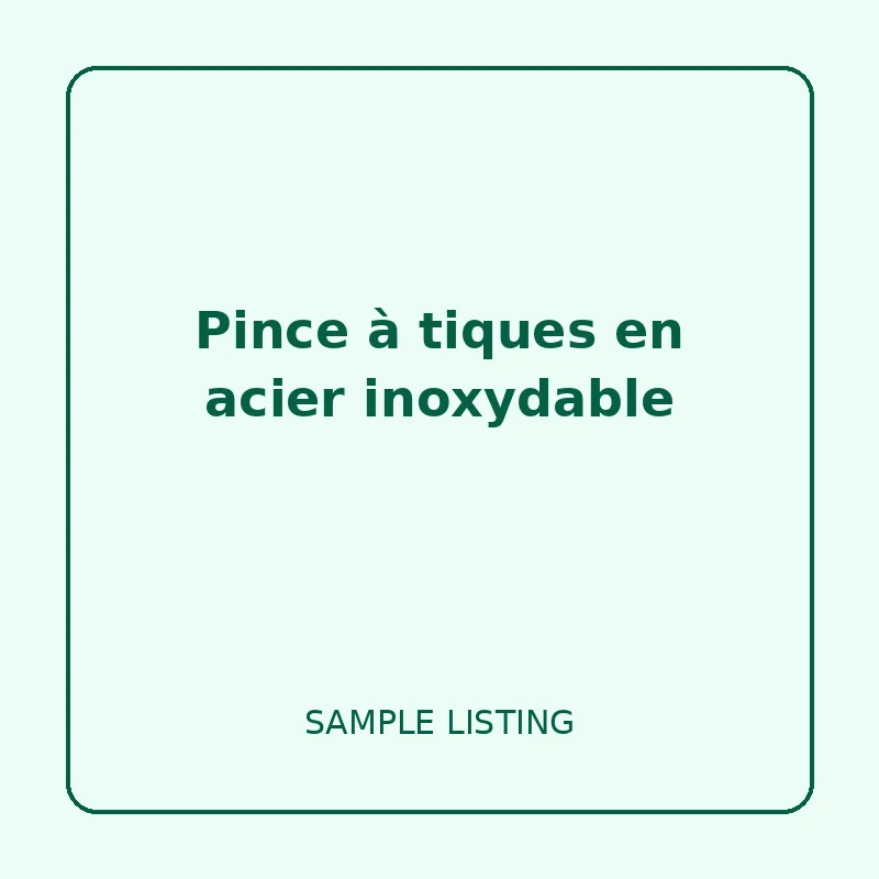 Pince à tiques en acier inoxydable - Sample Outdoors